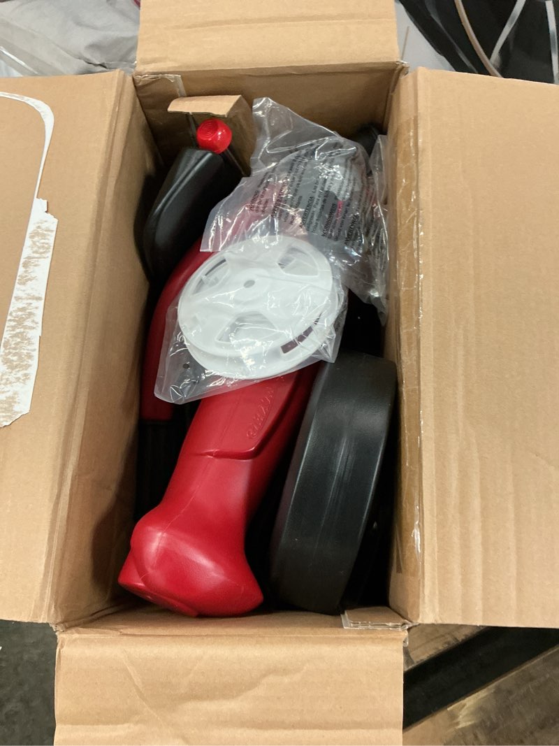 Condition photo showing As Is for radio flyer, twist trike, 2 tricycles in 1, for boys and girls 2-7 years