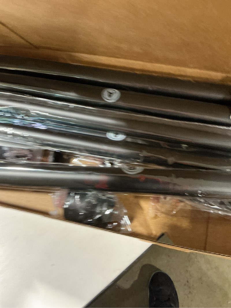 Condition photo showing Good Condition for curtain rods 30 to 144 inch 1 pack heavy duty adjustable matte black rod | 1” diameter, fit 30-142 inch, 66 to 120 inch window, extra long spliced metal curtain rod for windows, bedroom, outdoor use black 30-144"/1 pack