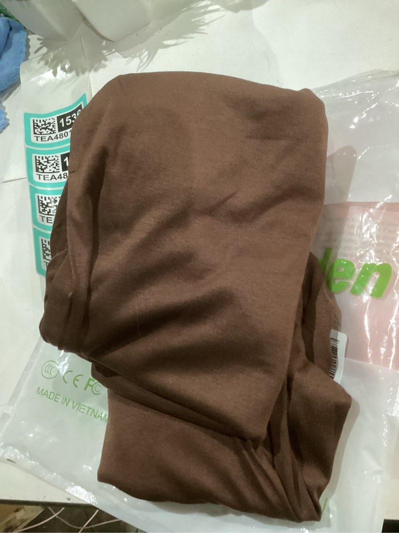 Condition photo showing Good Condition for PRETTYGARDEN Women's 2 Piece Outfits Casual Short Sleeve Pullover Tops and Wide Leg Pants Lounge Sets Tracksuits Large Light Coffee