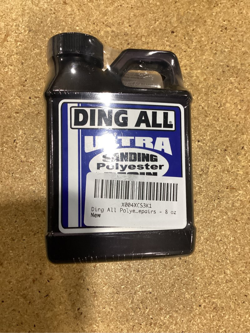 Condition photo showing New/Like New for ding all polyester sanding resin with catalyst - smooth and non-tacky product for surfboard repairs - 8 oz