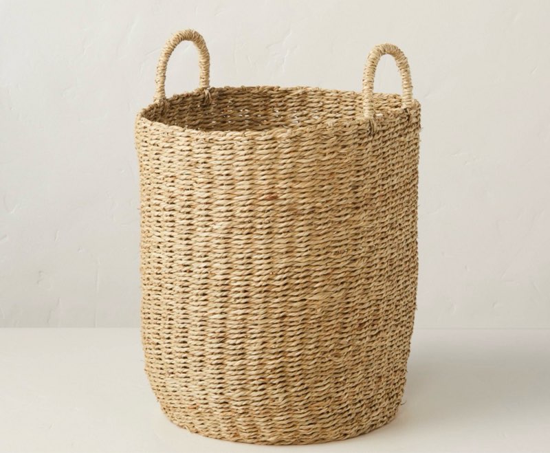 large twisted seagrass storage basket - hearth & hand™ with magnolia: artisanal, farmhouse style, organizing bin