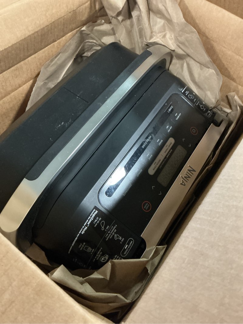 Condition photo showing As Is for Ninja AD600CO Foodi 7-in-1 DualZone FlexBasket Air Fryer with 11-qt MegaZone (Renewed) Bundle with 2 Year Enhanced Protection Pack