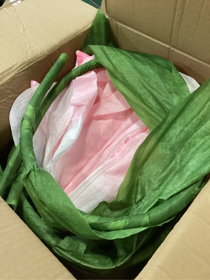 Condition photo showing Good Condition for 3pcs Giant Artificial Flower Poppy Floor Standing 4.6ft / 5.2ft /5.9 ft, Adjustable for Wedding Decoration Reception, Background Backdrop Photo Props, Shop Window (Pink)