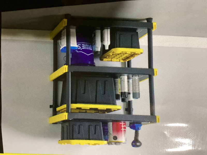 project source commander 3 -tier heavy duty black plastic utility shelving unit only ( 36-in w x 20-in d x 38-in h )