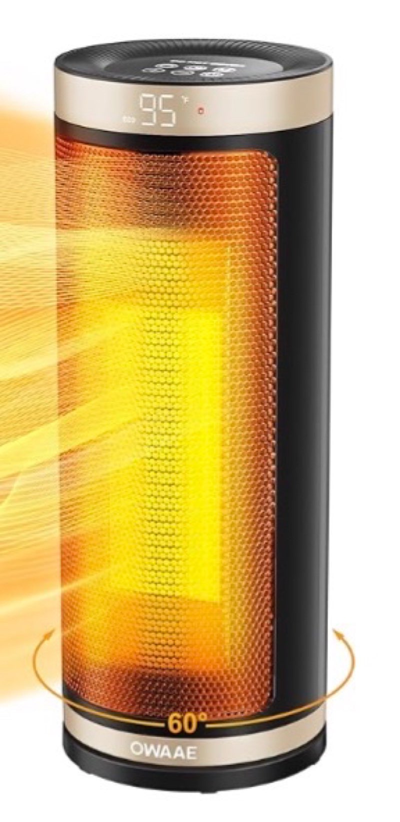 Space Heater Indoor, 1500W PTC Electric Heater with Thermostat and Timer, 2s Fast Heating heaters for Indoor Use Large Room Bedroom Home Office