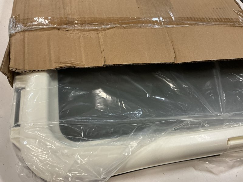 Condition photo showing New/Like New for amazon basics dog training pad holder with secured latches, extra thick and non-slip base, recycled plastic, 28 x 34 inch, large, white and charcoal 28'' x 34''