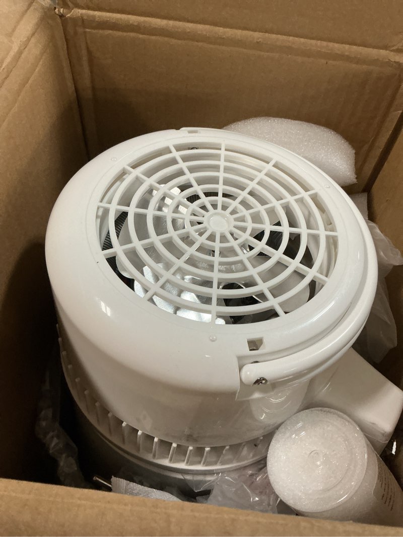 Condition photo showing As Is for vevor water distiller, 1.1 gal distilled water machine, 750w pure water distilling w/bpa free plastic container, water distillation kit w/button, countertop distilled water maker for home, white white 1.1gal
