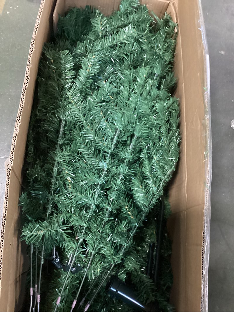 Condition photo showing As Is for Best Choice Products 7.5ft Premium Spruce Artificial Holiday Christmas Tree for Home, Office, Party Decoration w/ 1,346 Branch Tips, Easy Assembly, Metal Hinges & Foldable Base