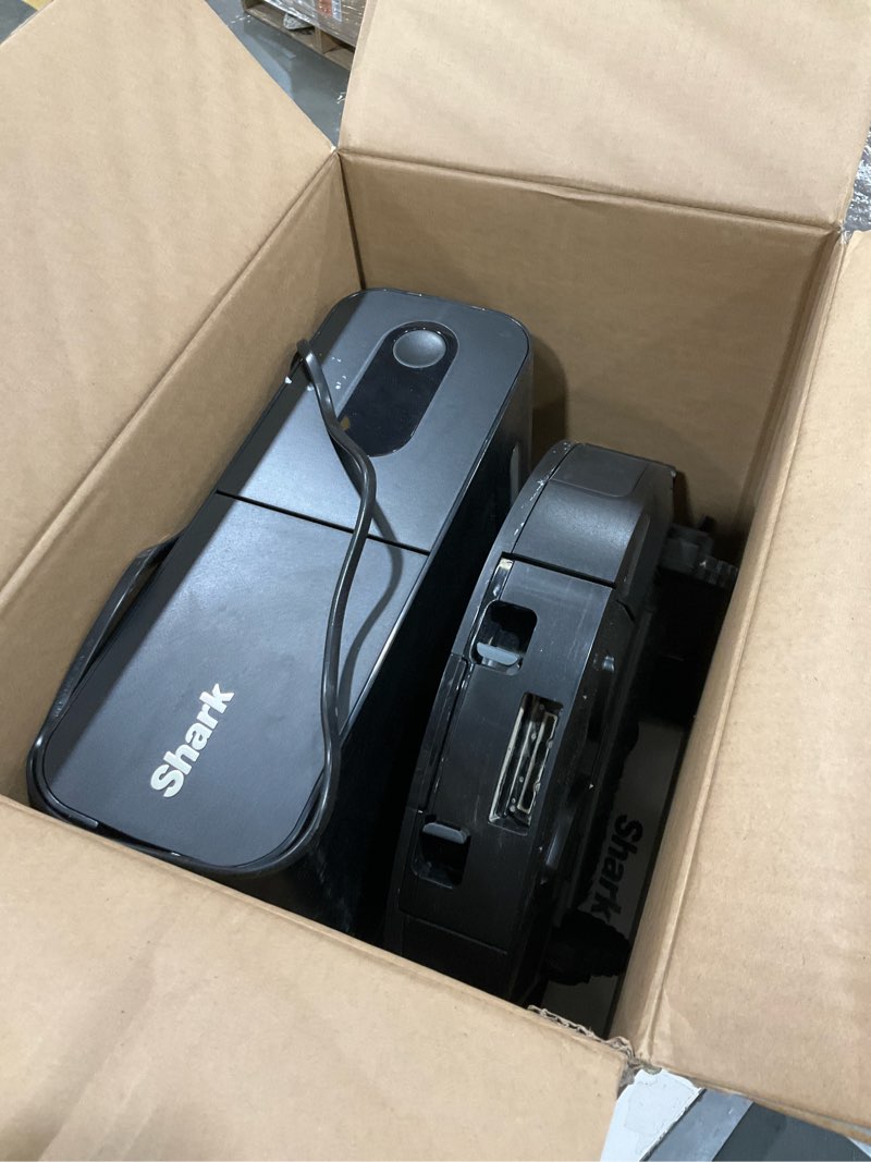 Condition photo showing As Is for Shark AI Ultra Voice Control Robot Vacuum with Matrix Clean Navigation, Home Mapping, 60-Day Capacity, XL Self-Empty Base for Homes with Pets, Carpet & Hard Floors, Cool Grey Matrix Clean Auto Empty (60 Days)