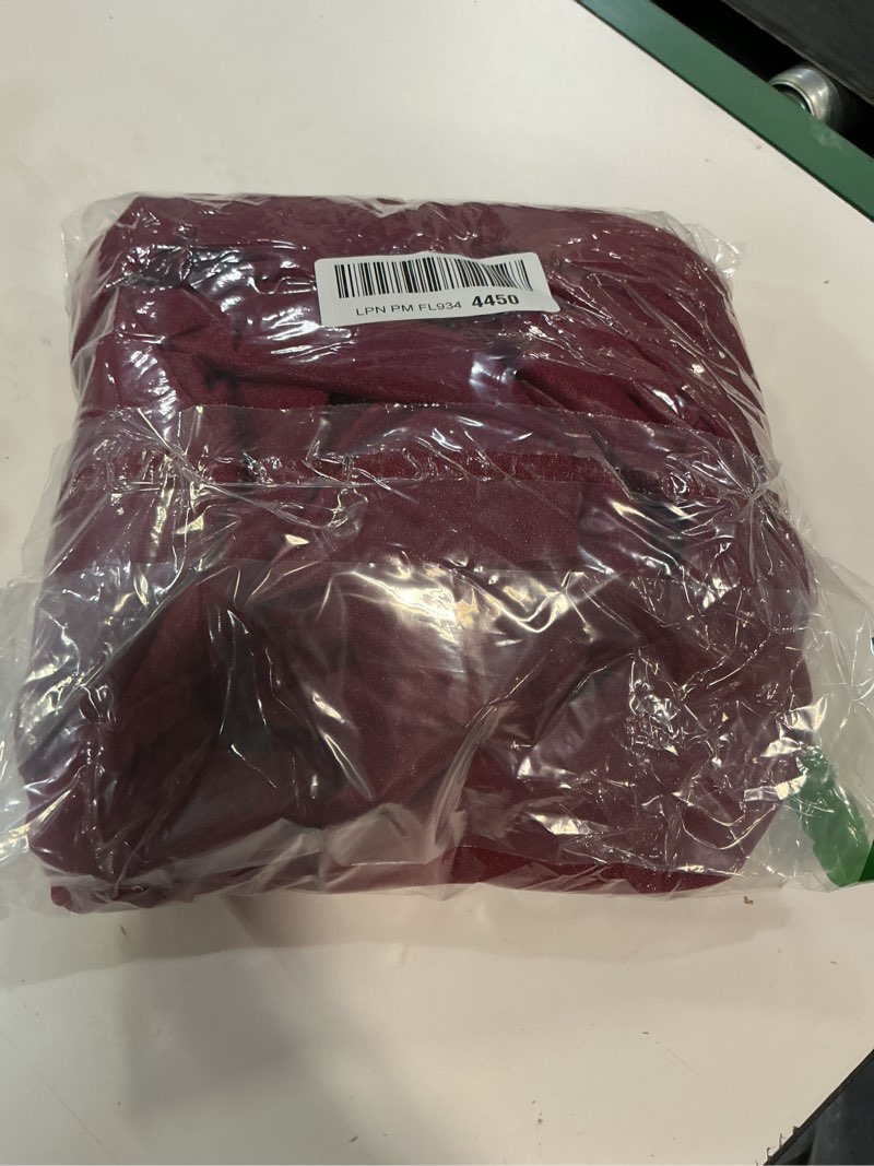 Condition photo showing Good Condition for wedding arch draping fabric, 2 panels burgundy sheer backdrop curtain tulle fabric drapery for arbor wedding archway ceremony party ceiling decor backdrop 28" width x 19ft length?2 panels? burgundy drapes curtain