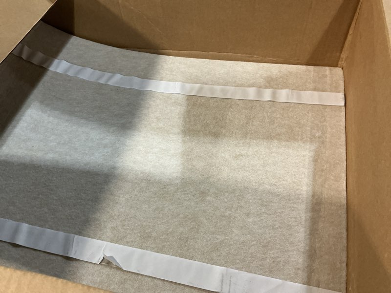 Condition photo showing As Is for Large Bulletin Board, Foldable 60x36 Inches Cork Board Alternative, Large Felt Board Decorative Pin Board for Wall, Foldable Photo Board Self-Adhesive Vision Board with 36 Pushpins Light Khaki