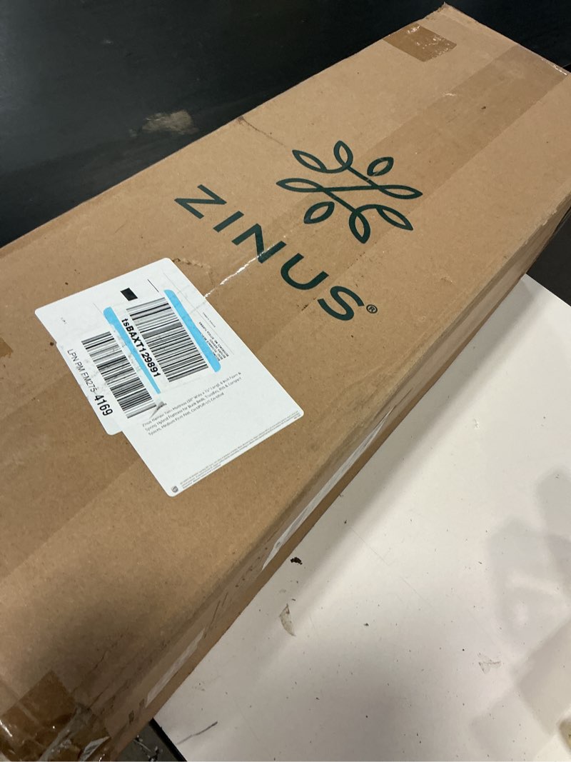 Condition photo showing New/Like New for zinus narrow twin mattress (30” wide x 75” long), 6 inch foam & spring hybrid mattress for bunk beds, trundles, rvs & compact spaces, medium firm feel, certipur-us certified white 75" x 30" 6" new small box