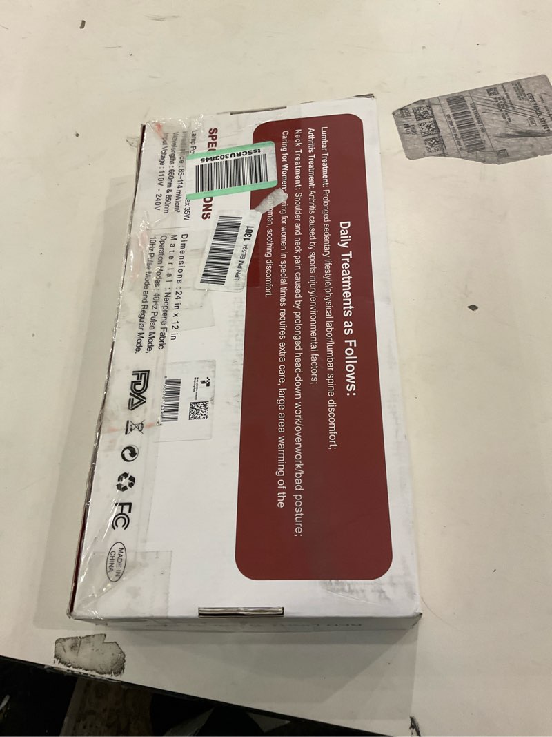 Pedete Red Light Therapy for Body, 24’’ x 12’’Large Infrared Light Therapy Pad with Timer Remote Con