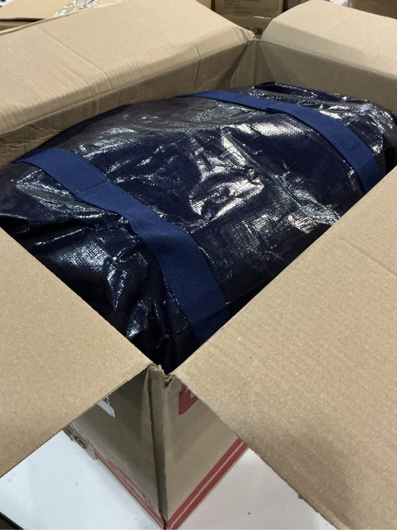 Condition photo showing Good Condition for 6 Pack Extra Heavy Duty Large Moving Bags with Strong Zipper & Comfortable Handles, Sturdy & Durable Clothes Storage Bags Totes Bins, Blue Packing Moving Boxes for College Supplies, Dark Blue Dark Blue 6 Pack