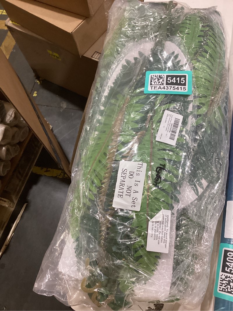 Condition photo showing New/Like New for tigeen 4 pack 120 bunches artificial boston fern bush 33.5 inch silk fake boston fern greenery shrubs for outdoor indoor decorating, living room, bedroom, office, garden