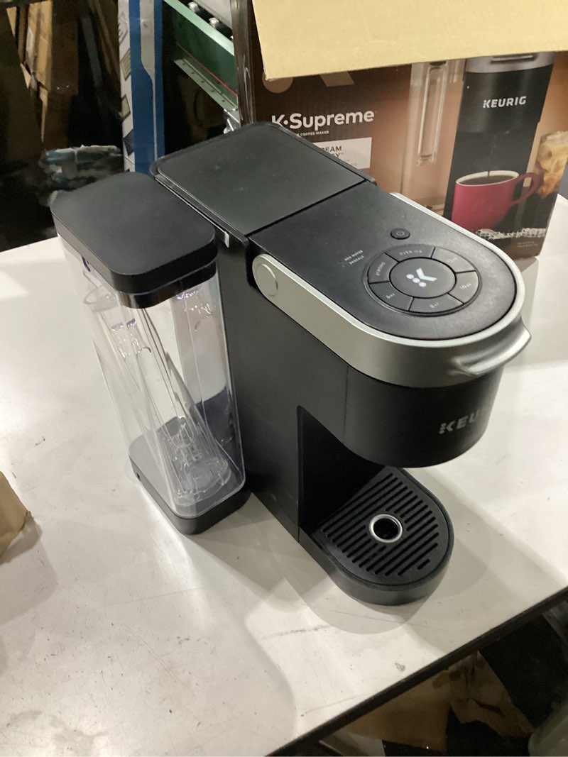 Condition photo showing Good Condition for keurig k-supreme single serve k-cup pod coffee maker, multistream technology, 4 brew sizes, 66oz dual-position removable reservoir, black black coffee maker
