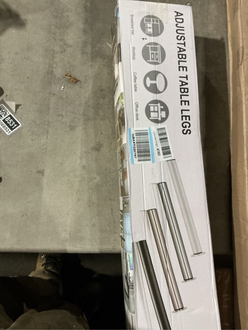 Condition photo showing Good Condition for Adjustable Metal Table Leg, Desk Legs 28-43 inch, 2 Pcs Folding Office Table Legs Kitchen Furniture Worktop Support Legs Black 2 pcs Black