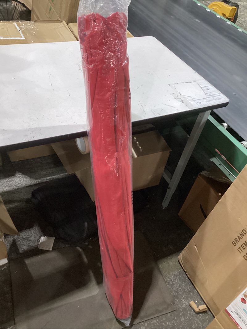 Condition photo showing Good Condition for sunnyglade 9' patio umbrella outdoor table umbrella with 8 ribs red | 9 ft patio umbrella with waterproof polyester canopy, aluminum pole, push-button tilt & crank for outdoor patio tables, pool