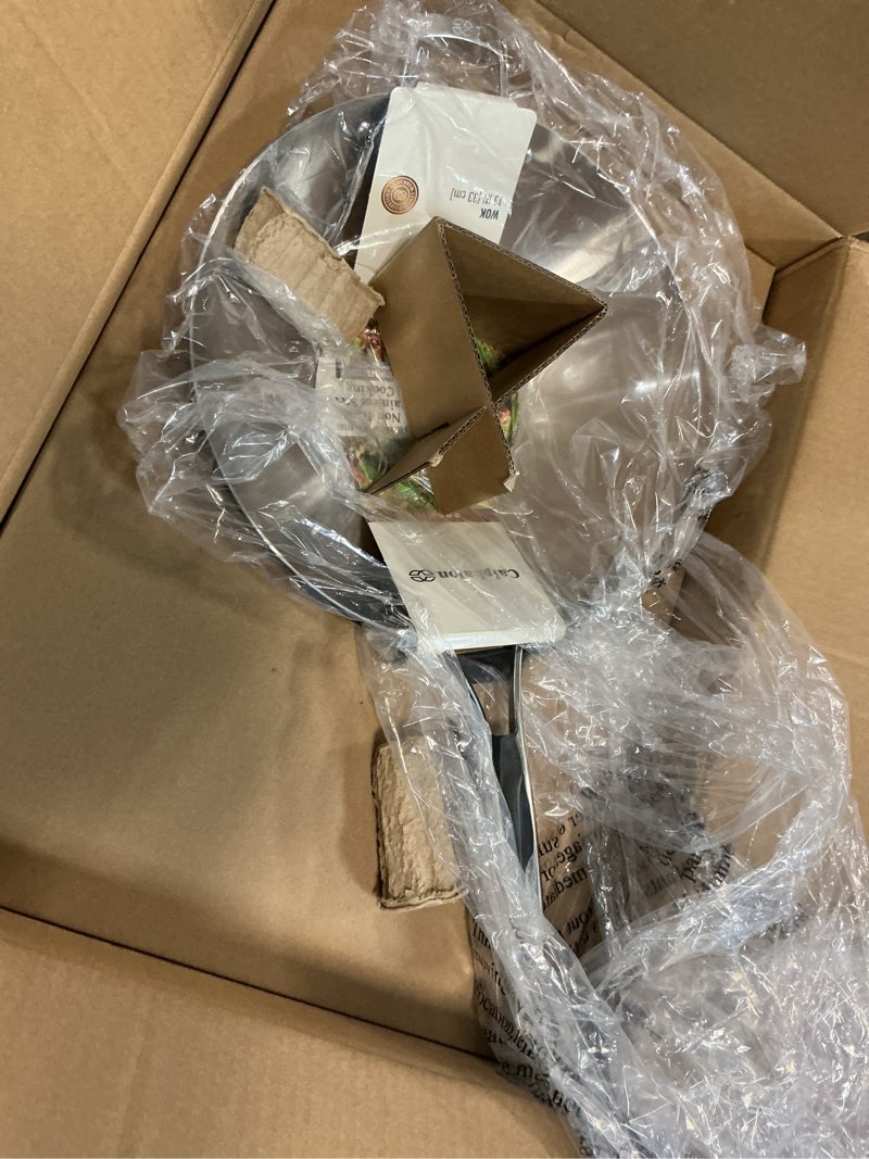 Condition photo showing Good Condition for Calphalon Premier Polished 5-Ply Stainless Steel Cookware w/Turbo Heat Tech 13" Wok, Induction, Oven