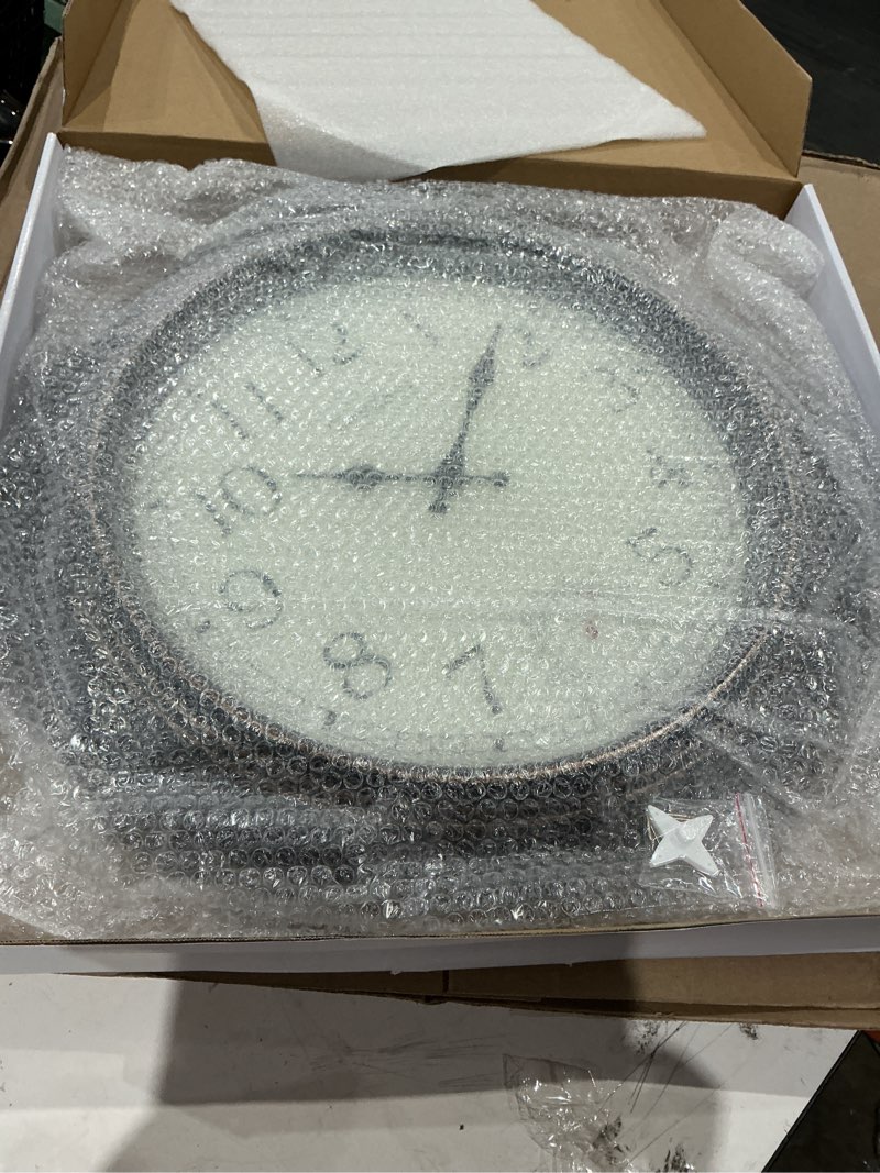 Condition photo showing Good Condition for large outdoor clock waterproof 18" - retro indoor outdoor wall clocks with thermometer for patio pool garden living room decor,bronze