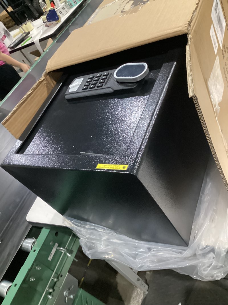 Condition photo showing Good Condition for 3.4 cuft large home safes water and fireproof, fire proof safes with spare key and electronic keypad, floor safe with removable shelf, safes for home use fire and water proof