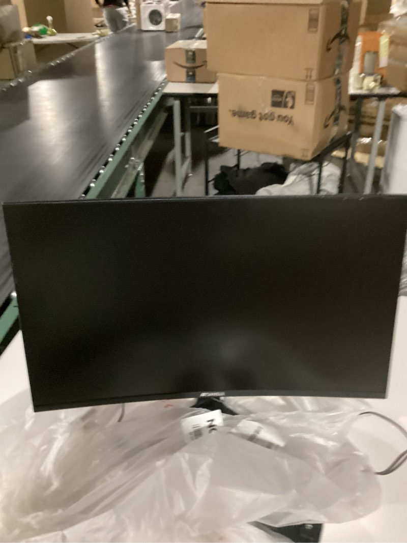 Condition photo showing As Is for KTC 27 inch Gaming Monitor, 1440P Curved Monitor, 165Hz, 144Hz, 2K, 1500R, 1ms, FreeSync Premium/G-Sync, DisplayPort/HDMI/USB, Vesa/Wall Mount Computer Monitor, Desktop PC Monitor, Ultrawide H27S17