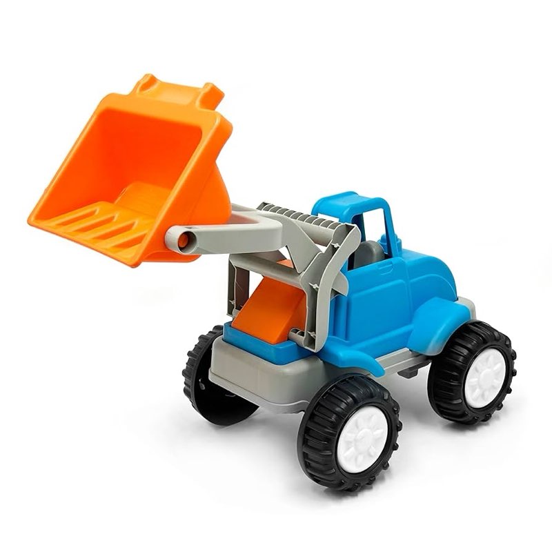 american plastic toys kids’ gigantic loader truck, made in usa, tilting loading dump bucket, knobby wheels, & metal axles for indoors & outdoors, haul sand, dirt, or toys, ages 2+ (color may vary)