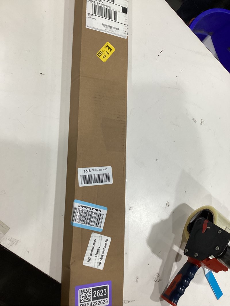 Condition photo showing Good Condition for Light Filtering White Vinyl Window Blinds, 35x64 Inches