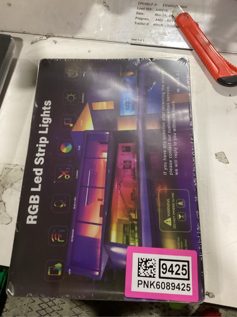 Condition photo showing New/Like New for 200 ft led lights for bedroom (2 rolls 100 ft), music synchronized smart led strip lights, ultra long with remote application control bluetooth led lights, color change rgb light 200ft