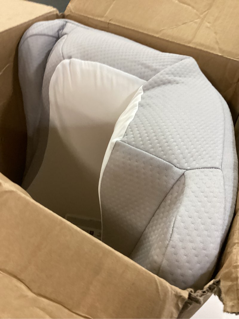 Condition photo showing As Is for Cervical Neck Pillow - Cooling Ergonomic Neck Support Pillow for Sleeping, Orthopedic Contour Memory Foam Pillows for Side, Back & Stomach Sleepers with Pillowcase (White)