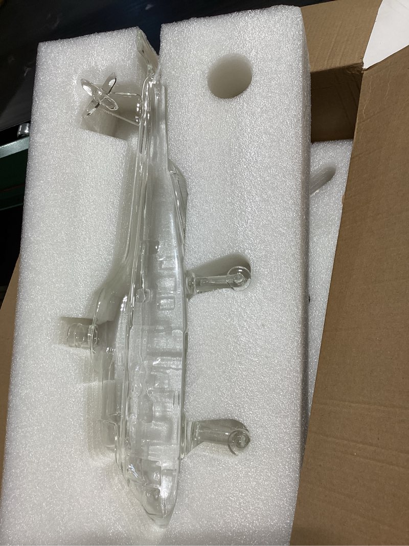Condition photo showing Good Condition for glass helicopter decanter, 750ml capacity, 16.5" long