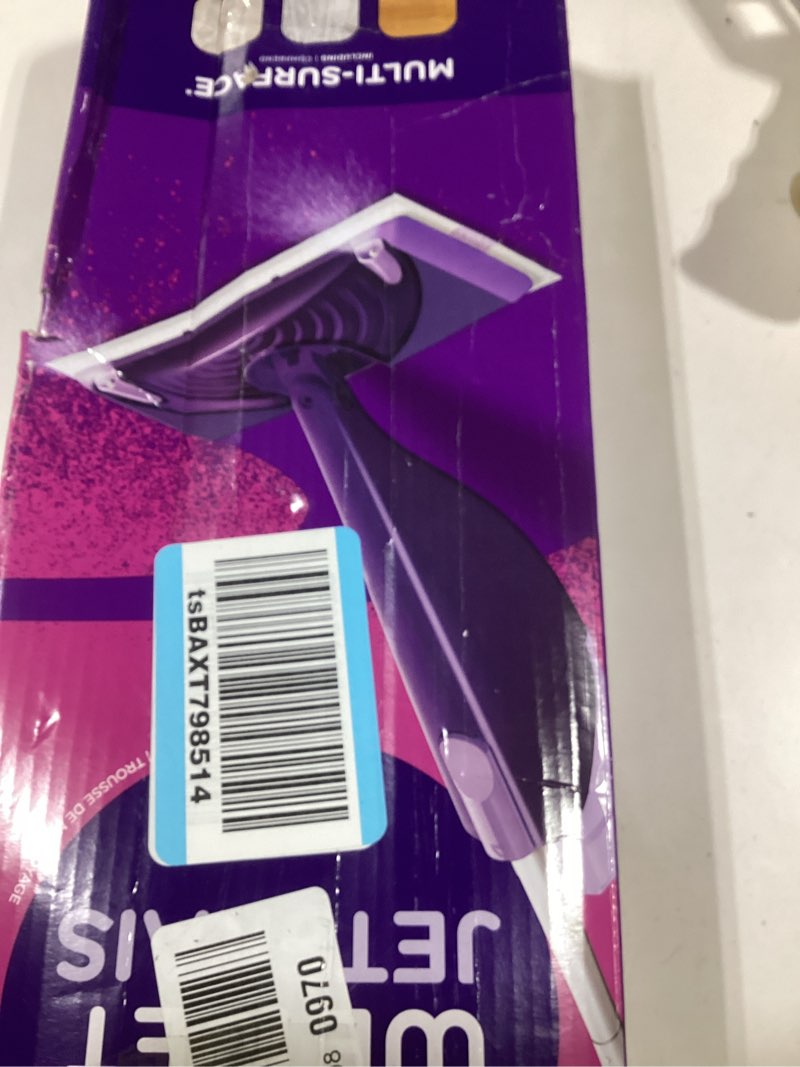 Condition photo showing New/Like New for Swiffer WetJet Hardwood and Floor Spray Mop Cleaner Starter Kit, Includes: 1 Power Mop, 10 Pads, Cleaning Solution, Batteries