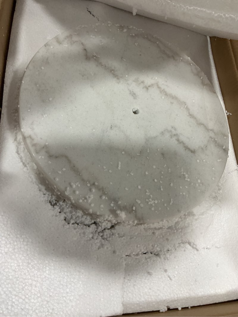 Condition photo showing Good Condition for Metal Coat Rack, Free-standing Coat Rack Marble Base with 8 Hooks, Hat & Coat Hanger for Bedroom, Office(100% Natural Marble Base, Silvery) 13.78"x70.47" Silver+White