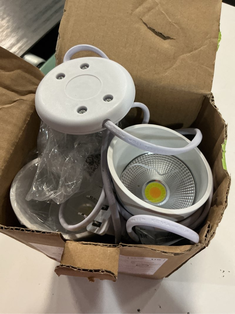 Condition photo showing Good Condition for abovizo 2 pack uplighting indoor, 7w led floor can lights with remote, 5.9ft cord plug-in spotlight for indoor plants, wall & art, 3 color temps, auto-loop timer, memory function, non-replaceable bulb white 2