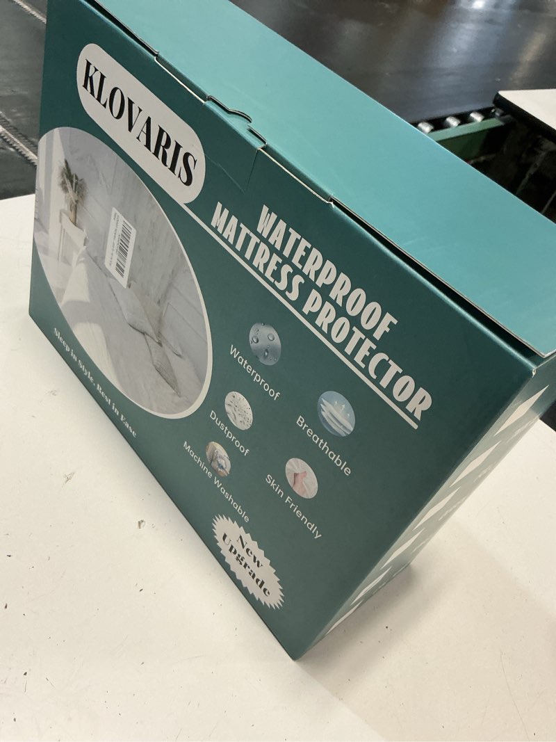 Condition photo showing New/Like New for twin mattress protector waterproof - ultrasonic noiseless mattress pad with reinforced tpu backing, breathable bed cover fit 6"-15" deep pocket for potty training, pets & night sweats, gray gray twin