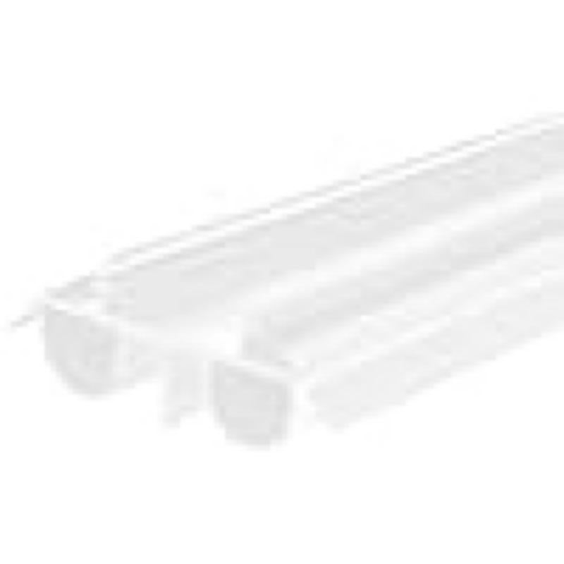 kerf slide-in double bulb seal weatherstrip door bottom – durable seal for energy efficiency & draft protection (white)  2pack