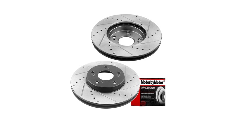 Front Brake Rotors Replacement for Honda Accord, Civic, Element, CR-V, CR-Z, Acura CSX,ILX 282mm Drilled & Slotted Disc Brake Rotor