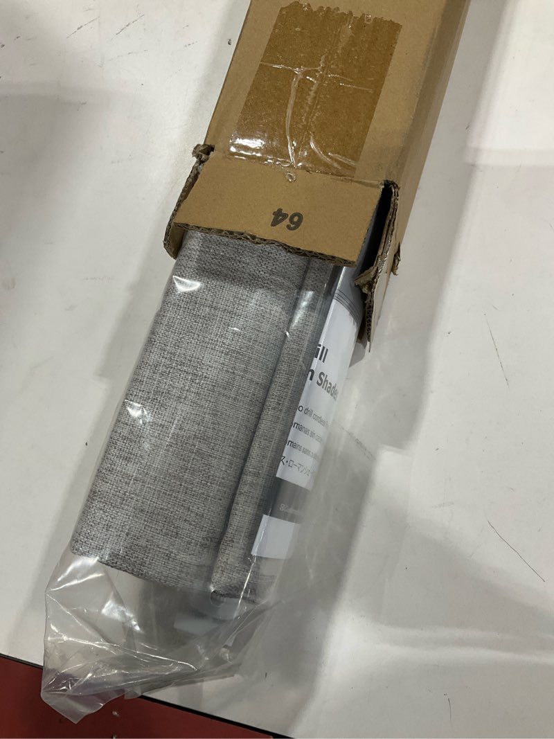 Condition photo showing Good Condition for lazblinds no tools no drill cordless roman shades for windows, blackout thermal insulated uv blocking window blinds, room darkening fabric blinds for indoor windows, 22'' w x 48'' h, grey blackout - grey 22" w x 48" h