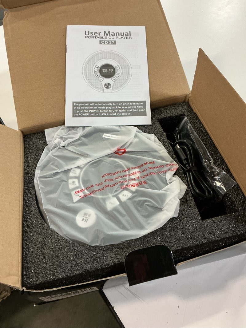 Condition photo showing Good Condition for greadio portable bluetooth cd player with 2000mah rechargeable, personal cd player for car with fm transmitter/aux, cd player with headphone, 120s anti-skip, usb port, backlight (black)