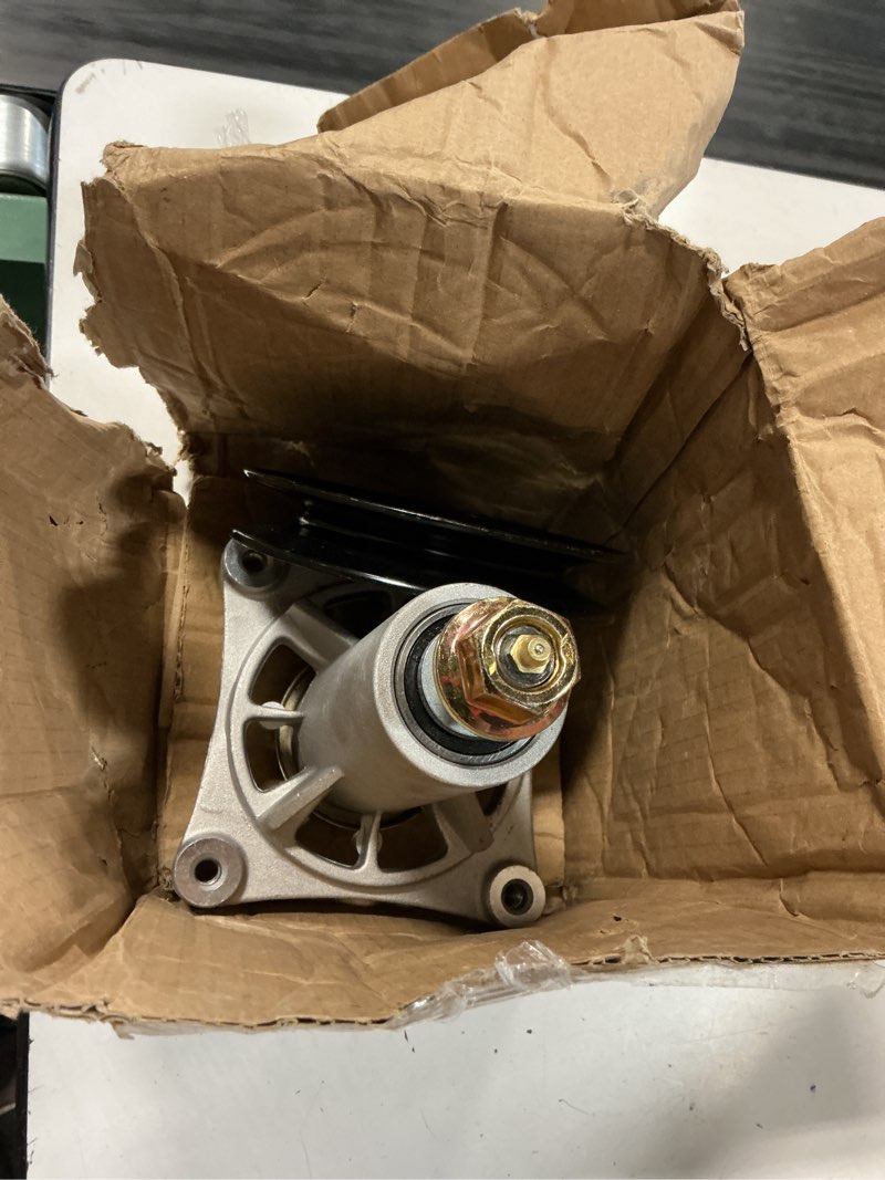 Condition photo showing As Is for 1 pack 587819701 spindle assembly kit for husqvarna 42\" 46\" decks | replaces 532187292 532187281 532125907 532192870 532192872 587253301 587820301 539112057 587125401 587256401 21546238