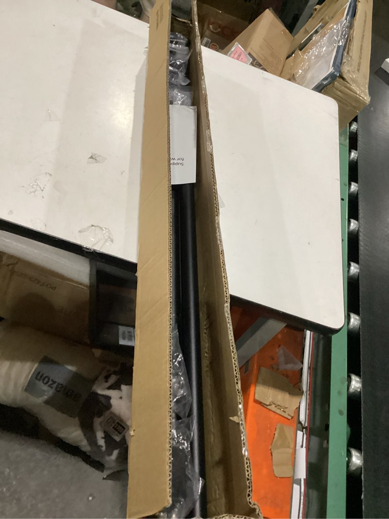 Condition photo showing Good Condition for 2 pack string light poles - stainless steel 6.5ft deck lights poles with 2 wall hooks for outdoor light, string lights, with ss screws for wood posts deck decor (black)