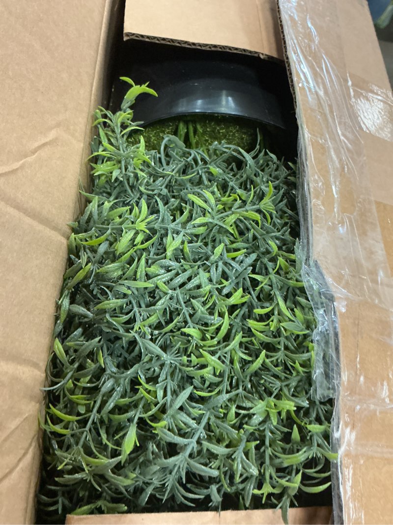 Condition photo showing Good Condition for 2 sets artificial rosemary topiary ball trees for front door - uv resistant faux outdoor rosemary bushes, fake spring/summer greenery potted plants for farmhouse garden porch outside decor