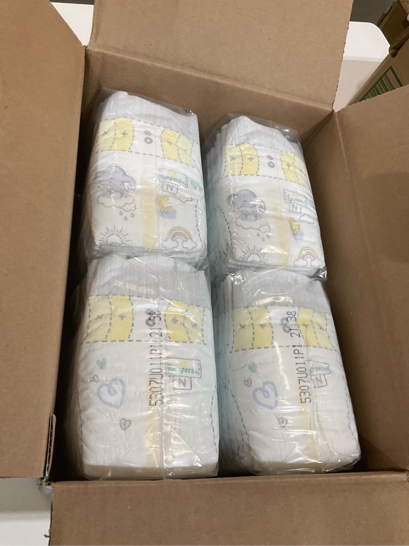 Condition photo showing Good Condition for pampers diapers - baby dry - size n, 84 count, absorbent disposable newbort diaper (packaging may vary) newborn 84