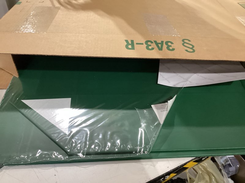 Condition photo showing As Is for green gift box,19x16x6 extra large gift boxes with lids for presents includes ribbon and diy printable sticker paper,bridesmaid proposal box,magnetic gift box for birthday,wedding,graduation 19x16x6inch-green-pack 1