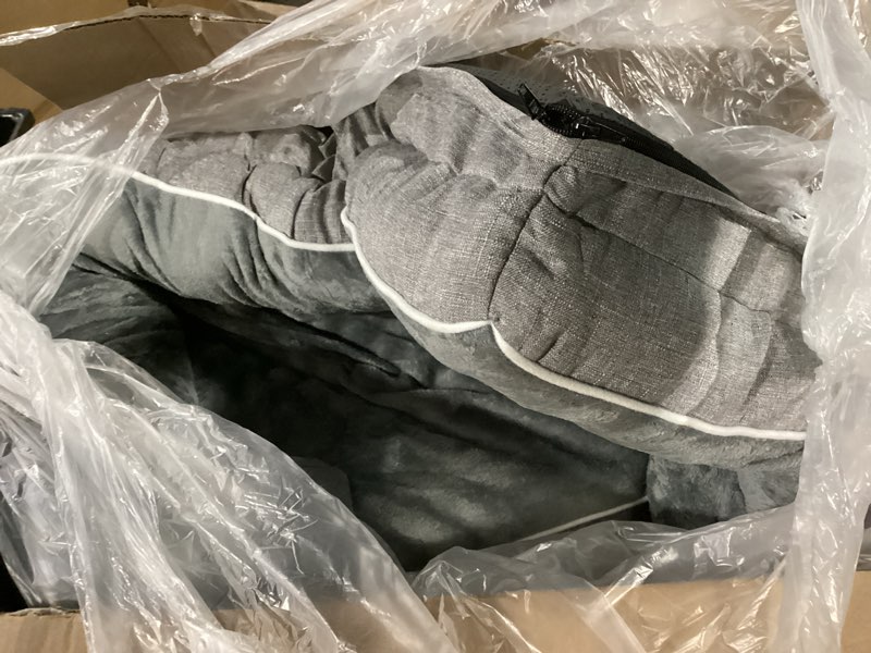 Condition photo showing As Is for EHEYCIGA Orthopedic Dog Bed for Medium Dogs, Waterproof Memory Foam Medium Pet Beds with Sides, Non-Slip Bottom and Egg-Crate Foam Dog Couch Bed with Washable Removable Cover, Grey 30.0"L x 20.0"W x 6.5"Th Grey