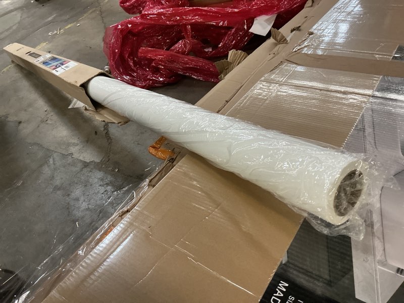 Condition photo showing As Is for savage seamless background paper - #66 pure white (107 in x 36 ft) with free 2" x 4yd black gaffer tape