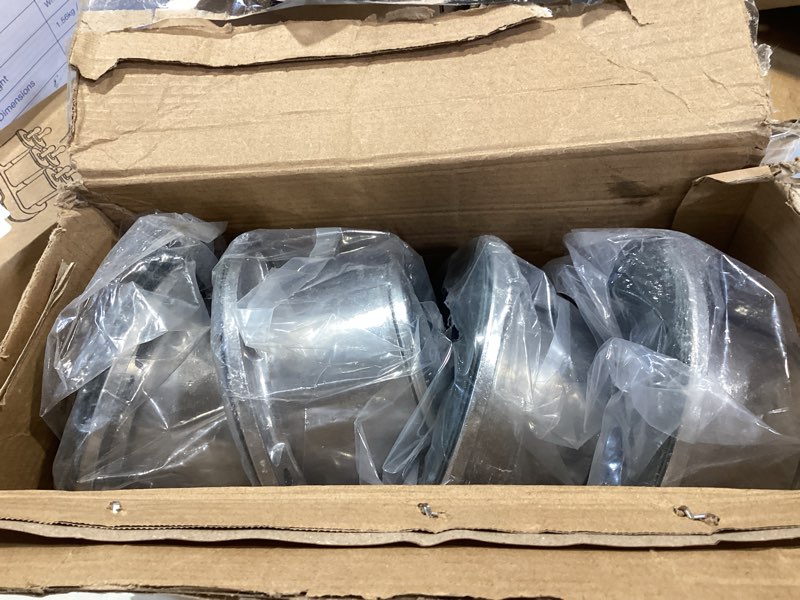 Condition photo showing Good Condition for 4 pack of 343-4024 hub cap for trailer axle, aluminum 6 holes hubcaps 3434024 with side pipe plugs gaskets and extra 4 pcs rubber plugs, blue