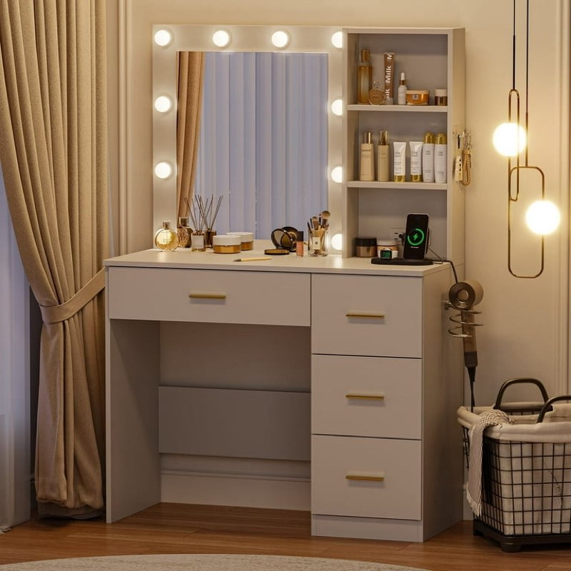 (Incomplete) (similar to stock photo) Dressing Table With Mirror