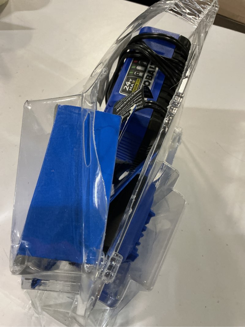 Condition photo showing As Is for kobalt 24 -volt 1 -pack lithium-ion ( 2 ah battery and charger )