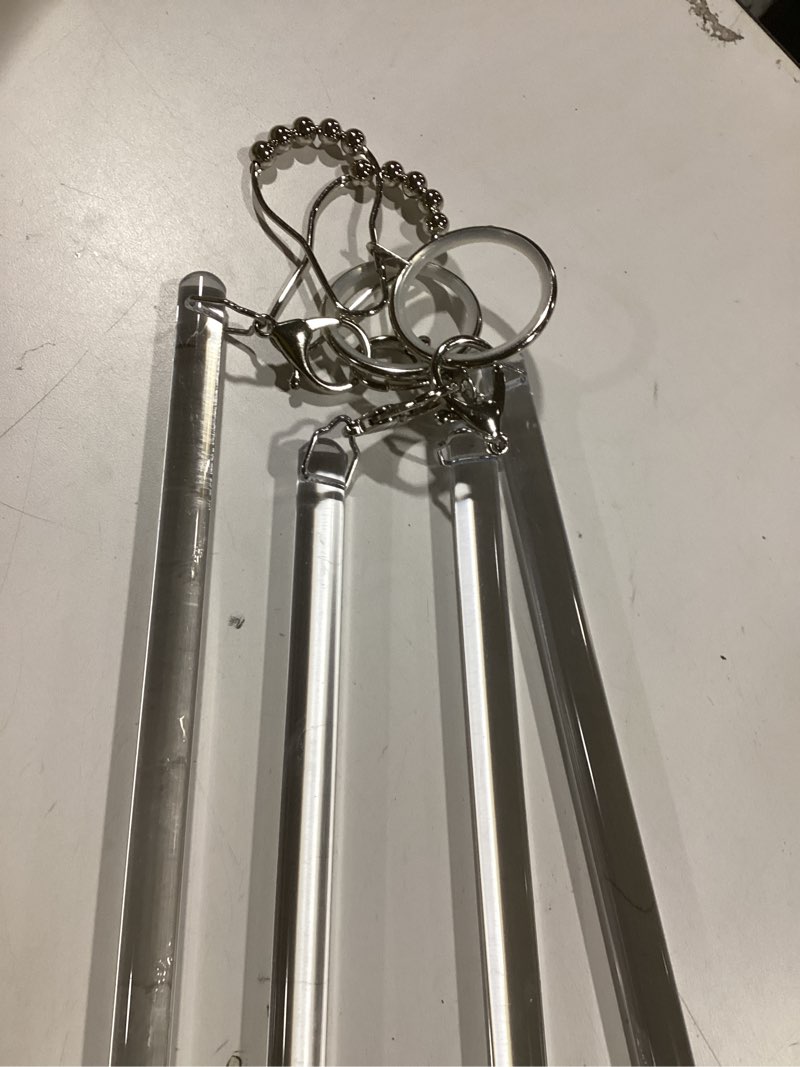 Condition photo showing Good Condition for Similar (4 Pack) All Clear Acrylic Curtain Rod - Invisible Clear Curtain Wand for Opening-Closing